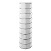 360 Rotating Shoe Rack Tower - Premium Round Metal Shoe Organizer with Magnetic Doors - Stylish Tall Revolving Shoe Stand for Entryway, Hallway & Corner Storage - Modern White Cabinet view 1