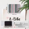 1 Pcs Acrylic Fridge Magnets Watercolor Bending Stripes Small Square Refrigerator Magnet Pink Blue Lines Magnet Stickers for Kitchen,Office Whiteboard,Cabinet,Locker view 2