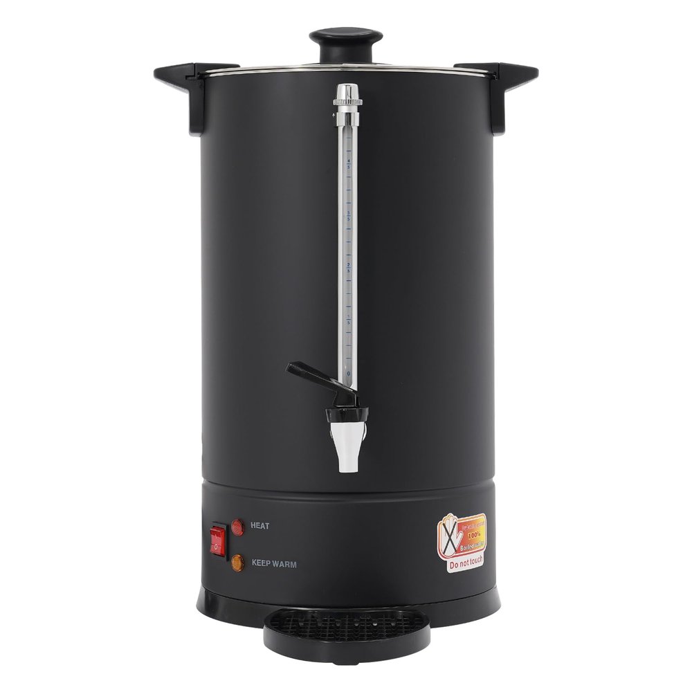 15L/3.96Gallon Stainless Steel Coffee Urn Coffee Maker 1500W Commercial Electric Water Boiler and Warmer Pot Commercial Hot Beverage Dispenser for Coffee Tea Milk-Black