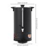 15L/3.96Gallon Stainless Steel Coffee Urn Coffee Maker 1500W Commercial Electric Water Boiler and Warmer Pot Commercial Hot Beverage Dispenser for Coffee Tea Milk-Black view 2