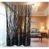 175cm Tall Wood Room Divider, 6 Panel Room Dividers and Folding Privacy Screens, Home Office Decorative Separation Wall Divider, Room Partitions FreestandingSpace-Saving view 1