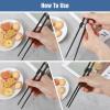 10 Pairs Reusable Chopstick Helper, Chopstick Trainers for Beginners, Adult Straining Chopsticks Hinges Connector, Non-Slip Chopsticks Trainer Learner(Black) view 4