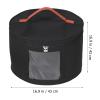 TOMETURE Felt Hat Storage Box with Handles, 43x28cm Black Organizer view 2