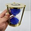 Brass Sand Timer 2 Minute Hourglass Timer Clock with Sparkling Natural Sand 14.5cm Sand Glass Timer for Home & Kitchen Office Table Desk view 4