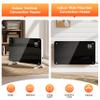 SUNDATE Convection Heater Wifi Control, Indoor Space Heater, 1500W Electric Heating with Remote Control, Digital Display, Fast Heating, 24H Timers for Living Room, Bedroom, Office (Black W/White) view 3