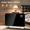SUNDATE Convection Heater Wifi Control, Indoor Space Heater, 1500W Electric Heating with Remote Control, Digital Display, Fast Heating, 24H Timers for Living Room, Bedroom, Office (Black W/White) view 4