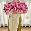 32 Inch Crochet Flowers Bouquet Blanket, Sunflower Throw Blankets, Handmade Knitted Blanket with Rose Bouquet,Birthday Anniversary Wedding Valentines Day Gifts for Women(Orchid-Blue,150cm/60in) view 1