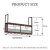 2-Tier Ceiling Wine Glass Rack with 4 LED Lights, Heavy-Duty Iron Hanging Storage for Wine Glasses, Mugs & Bottles - 150kg Capacity (100x30x85cm) view 2