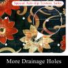Abstract Flowers Art Pattern Bath Tub and Shower Mats, Non Slip Bathmat with Drain Holes and Suction Cups for Bathroom Floor, 15.1 x 26.8 Inch view 2