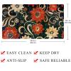 Abstract Flowers Art Pattern Bath Tub and Shower Mats, Non Slip Bathmat with Drain Holes and Suction Cups for Bathroom Floor, 15.1 x 26.8 Inch view 4