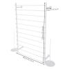 12-Tier Wall Mounted Scarf Rack, Scarf Display Rack, Towels Storage Hanger, Commercial Hijab Scarf Holder Organizer Space Saving for Retail Stores, Boutiques, Home (White, 31.5in Width) view 4