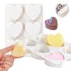 1 Pcs Heart Silicone Molds,Valentines Chocolate Silicone Mold 6-Cavities Chocolate Candy Molds Colourful Designs,Non-Stick Baking Molds for Valentine Party, Candy,Cake Dessert Making view 1