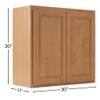ONESTOCK Raised Panel Wall Cabinet - Ready to Assemble, Perfect for Kitchen, Laundry, and Bathroom Storage - 30W x 30H x 12D view 3