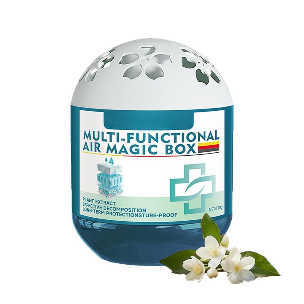 Indoor Air Purification Dust Removal Magic Box, Multi-Functional Air Magic Box, Plant Extract Air Freshener, Automatic Dust Absorber for Bedroom, Closet, Office, Pet Areas (1pcs)