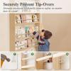 Behind The Door Bookshelf,Behind The Door Storage For Toys And Books,Narrow Thin Bookshelf With Open Display Shelves,Space Saving, Anti-Tip,Book Shelf Organizer For Books(Walnut,31.5''/3 Tier) view 4