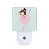 DRTGEDS Little Ballerina Dancing Girl Plug in Led Night Light with Auto Dusk to Dawn Sensor, Wall Nightlights for Hallway, Kids Room, Bedroom view 1