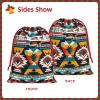 DUWAA Native American Pattern Print Christmas Drawstring Gift Bag, Gift Wrapping Bags With Rope For Christmas Party Supplies view 3