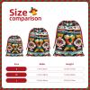 DUWAA Native American Pattern Print Christmas Drawstring Gift Bag, Gift Wrapping Bags With Rope For Christmas Party Supplies view 4