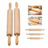 2 PACK Premium Wooden Rolling Pin 3-1/4" Diameter- Wooden Roll Pin w/Contoured Handles for Baking Pizza Fondant Pie Crust Cookie Pastry Dough Classic Pastry Rolling Pin (24 Inch) view 1