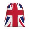 DUWAA British Flag Print Christmas Drawstring Gift Bag, Gift Wrapping Bags With Rope For Christmas Party Supplies view 1