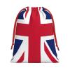 DUWAA British Flag Print Christmas Drawstring Gift Bag, Gift Wrapping Bags With Rope For Christmas Party Supplies view 2