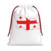 DUWAA Flag Map Of Georgia Print Christmas Drawstring Gift Bag, Gift Wrapping Bags With Rope For Christmas Party Supplies view 1