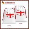 DUWAA Flag Map Of Georgia Print Christmas Drawstring Gift Bag, Gift Wrapping Bags With Rope For Christmas Party Supplies view 3