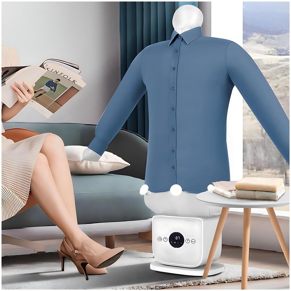 Automatic Ironing Machine,Portable Steam Iron,Heating Temperature Reaches 60 70C,Quick Ironed Dry,360Without Blind Spots Drying(A)