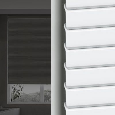 No Drill Mini Blinds Blackout Cordless Venetian Blind No Tools 1 Inch Aluminum Blinds U-Shaped Window Shades for Office, Home.White,17 3/4''W x 47''H