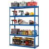 5 Tier Shelving Unit, 500 Lbs Per Shelf, 48" W x 18" D x 71" H Industrial Storage with Adjustable Steel Shelves for Garage, Warehouse, Kitchen, Pantry, Blue view 1