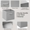 11 Inch Fabric Storage Bins, Storage Cubes, Collapsible Cube Storage Box, Fabric Closet Organizers with Handle for Home, Office, Shelf, Closets, Bedroom, Living Room, Grey, 7 Pack view 3