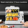 Electric Food Steamer - 3-Tier Vegetable Steamer with Touch Screen Display, 12-Hour Timer, Independent Water Tank for Home Use view 3