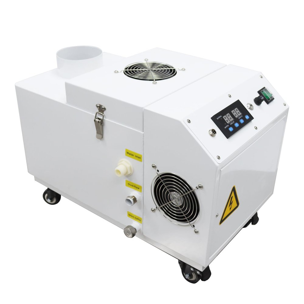 EQCOTWEA Industrial Ultrasonic Humidifier Air Humidifier Sprayer 2kg/h Commercial Cooler Sprayer with Stainless Steel for Greenhouse Garden Warehouse 110V 200W