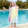 Tirrinia Kids Hooded Beach Towel, Toddler Hooded Bath Towel & Poncho Towel Super Absorbent, Wearable Swim Towel for Kids 3-6 Years Boys Girls at Bath Pool Beach, Birthday Gifts, Rainbow view 3