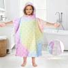 Tirrinia Kids Hooded Beach Towel, Toddler Hooded Bath Towel & Poncho Towel Super Absorbent, Wearable Swim Towel for Kids 3-6 Years Boys Girls at Bath Pool Beach, Birthday Gifts, Rainbow view 4