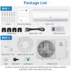 9,000 BTU Mini Split AC, 20 SEER2 Wall Mounted AC with Heat Pump & Installation Kits, Ductless Inverter Split-System Air Conditioners Cools Up to 450 Sq.Ft, Remote Control and, 115V view 2
