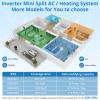 9,000 BTU Mini Split AC, 20 SEER2 Wall Mounted AC with Heat Pump & Installation Kits, Ductless Inverter Split-System Air Conditioners Cools Up to 450 Sq.Ft, Remote Control and, 115V view 4