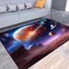 DJNEAR 4' x 6' Space Themed Rug for Kids Boys Girls Blue and Purple Galaxy Area Rug Cartoon Stars Planet Carpet Floor Mat Pad for Living Room Bedroom Dorms Nursery view 3
