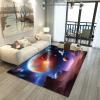 DJNEAR 4' x 6' Space Themed Rug for Kids Boys Girls Blue and Purple Galaxy Area Rug Cartoon Stars Planet Carpet Floor Mat Pad for Living Room Bedroom Dorms Nursery view 4