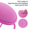 VECELO 6-Piece Stacking Stools, 17 Inch Standard Height, Padded Seat & Steel Legs, Portable Stackable Decoration Stools for School Classroom and Office Use, Pink view 3