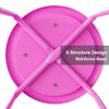 VECELO 6-Piece Stacking Stools, 17 Inch Standard Height, Padded Seat & Steel Legs, Portable Stackable Decoration Stools for School Classroom and Office Use, Pink view 4