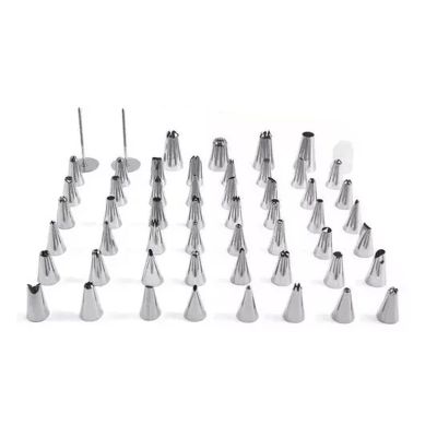 Aramox Piping Tips, Stainless Steel Cake Decorating Nozzles, 55 Pieces Set for DIY Baking and Icing Decor
