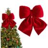 Christmas Bows 13x11in Large Pre-Formed Elegant Velvet Bows Christmas Tree Ornaments for Tree, Staircase, Fireplace, Fence, Stairs, Railing, Decoraciones de invierno view 2