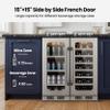 Whynter 80 Can & 33 Bottle Wine and Beverage Refrigerator, 30 Inch Wine Cooler Refrigerator Glass Door, 40-65F Digital Temperature Control, Built-in or Freestanding for Home Bar Kitchen Office view 2