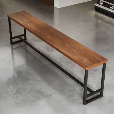 YKLYTBD Solid Wood Bar Table, 2" Thick Real Wood Top Long Narrow Pub Table, Industrial Bar Height Dining Table for Kitchen, Cafe, Office Breakroom, 47.2" to 94.5" Length Available