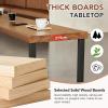 YKLYTBD Solid Wood Bar Table, 2" Thick Real Wood Top Long Narrow Pub Table, Industrial Bar Height Dining Table for Kitchen, Cafe, Office Breakroom, 47.2" to 94.5" Length Available view 4