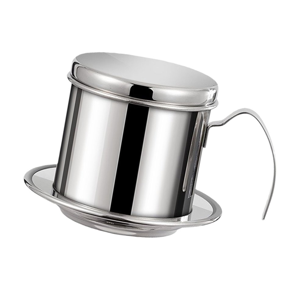 PILULY Stainless Steel Coffee Filter Reusable Pouring Over Drip Cup for Home Office Travel Vietnamese Coffee Dripper