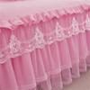 Princess Bed Skirt Set Bed Skirt Pillowcases Bedding Bedspreads Sheet Pink Bedding for Girl Bed Cover,Purple,180x200cm view 3