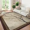 Living Room Area Rugs 3x5 Washable Rug Japanese Minimalist Ink Branch Wabi Sabi Rugs Soft Non Slip Low Pile Stain Resistant Foldable Carpet for Bedroom Playroom Dining Room Office Kitchen Farmhouse view 1