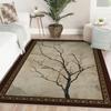 Living Room Area Rugs 3x5 Washable Rug Japanese Minimalist Ink Branch Wabi Sabi Rugs Soft Non Slip Low Pile Stain Resistant Foldable Carpet for Bedroom Playroom Dining Room Office Kitchen Farmhouse view 3